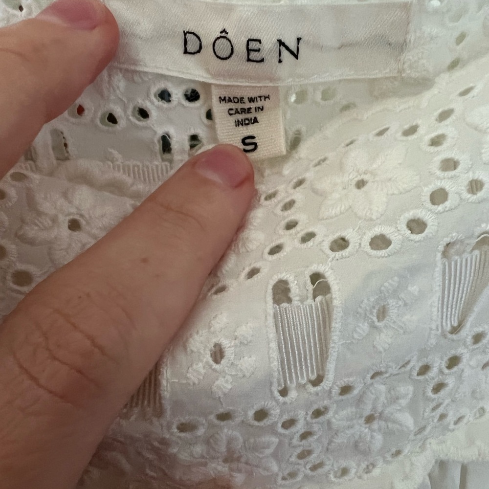 Doen White Eyelet Mini Dress - Picture 4 of 6